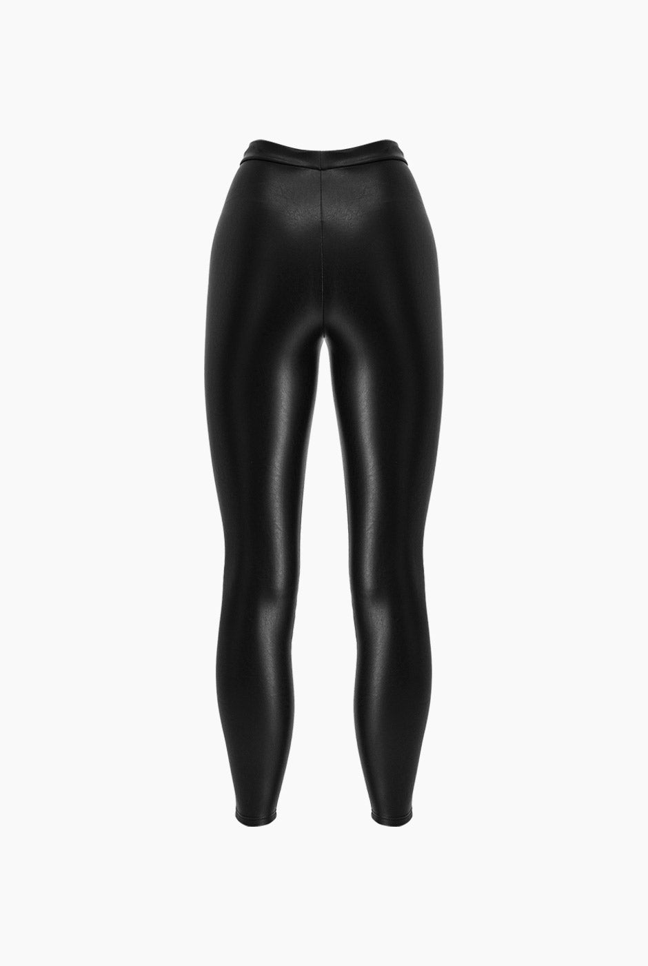 Legging negro de ecopiel elástico y entallado